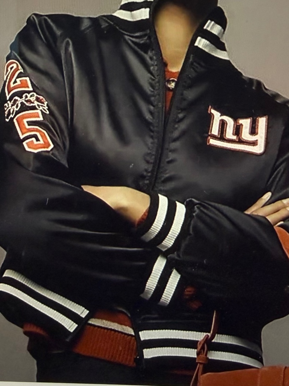 Anthropologie X Wild Collective NY Giants Bomber Jacket